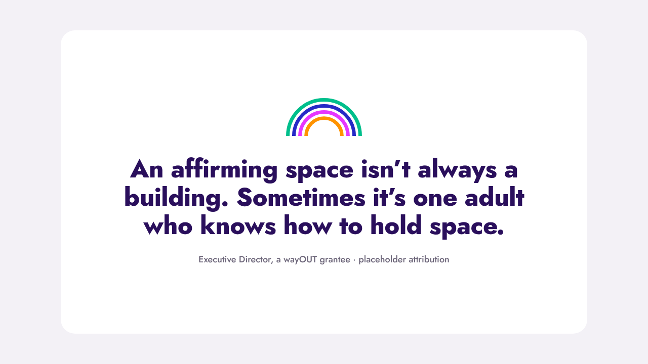Half O above a pull quote