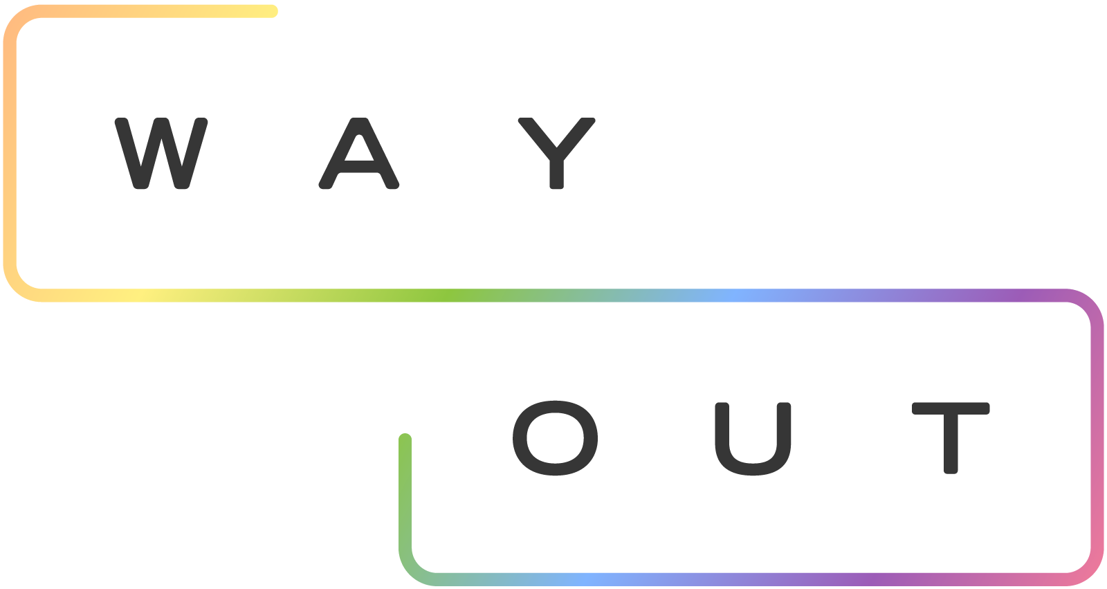 Retired: the original WAY OUT bracket logo