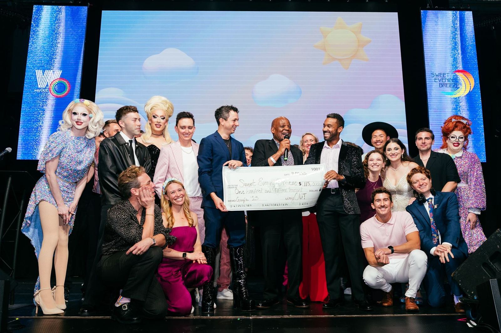 The 2025 check presentation for Sweet Evening Breeze