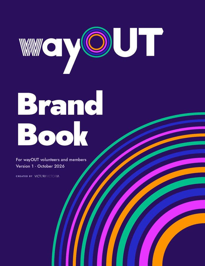 The wayOUT brand book cover
